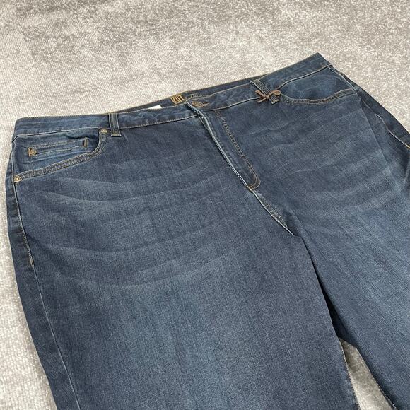 Kut From The Kloth Jeans 22W Blue Straight Katy High Rise Boyfriend Dark Wash - Picture 15 of 16